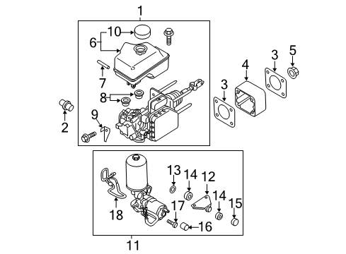 2021 Nissan NV3500 Hydraulic System CYL BRAK Master Diagram for 46010-9JL3A