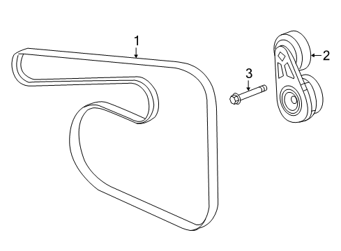 2020 Chevrolet Equinox Belts & Pulleys Serpentine Belt Diagram for 12654472