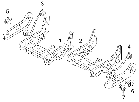 1999 Nissan Quest Power Seats Lever-Lumbar Diagram for 87317-7B022