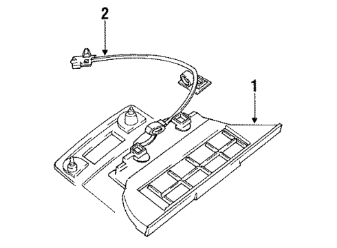 1994 Chrysler LHS High Mount Lamps Lamp Asm CHMSL Led Dk Open Diagram for 4630383