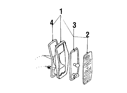 1986 Jeep Grand Wagoneer Combination Lamps Lens-TAILLAMP Diagram for J8134111