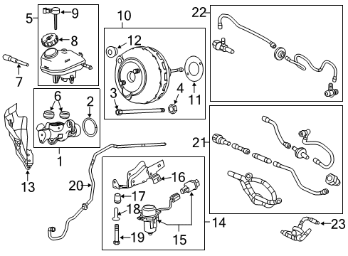 2011 Saab 9-5 Hydraulic System Booster Nut Diagram for 13286443