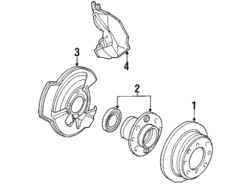 1991 Acura Integra Rear Brakes Caliper Assembly, Right Rear (7Clp-13S) (Nissin) Diagram for 43210-SK7-023