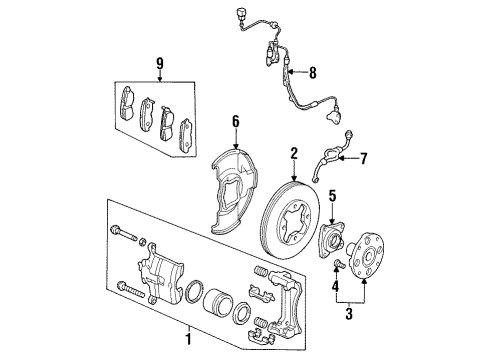 1997 Acura CL Brake Components Disk, Front Brake (15") Diagram for 45251-SM5-A00