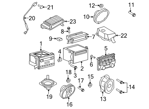 2013 Ford F-150 Navigation System Front Door Speaker Diagram for CL3Z-18808-E