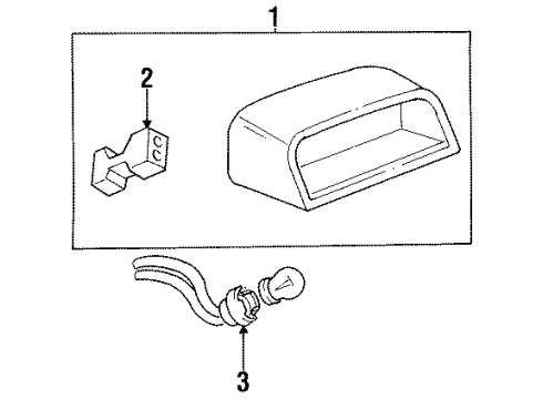 1992 Buick Skylark High Mount Lamps Lamp Asm-High Mount Stop Diagram for 5976194