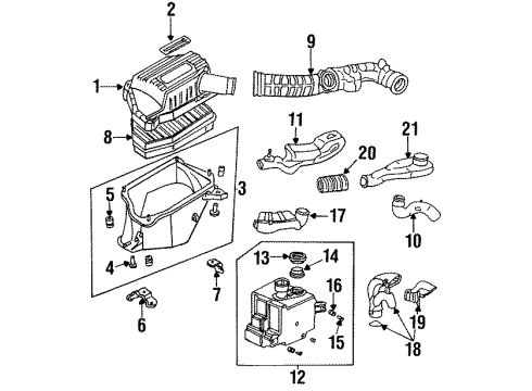 1995 Honda Accord Filters Tube, Resonator Connector Diagram for 17288-P0A-000
