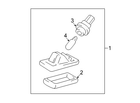 1998 Lexus LX470 Bulbs Lens Diagram for 81271-30270