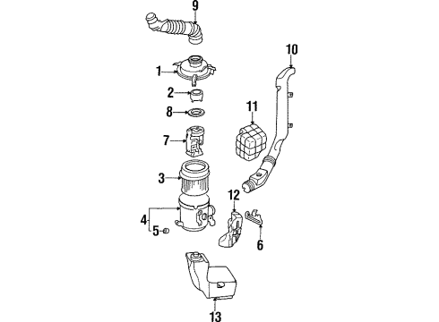 1997 Hyundai Sonata Filters Resonator Assembly Diagram for 28190-33100