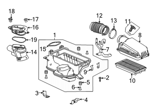 2021 Acura TLX Filters TUBE, AIR IN. Diagram for 17252-6S8-A00