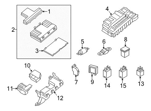 2016 Lincoln MKZ Fuse & Relay Junction Block Diagram for FG9Z-14A068-AD