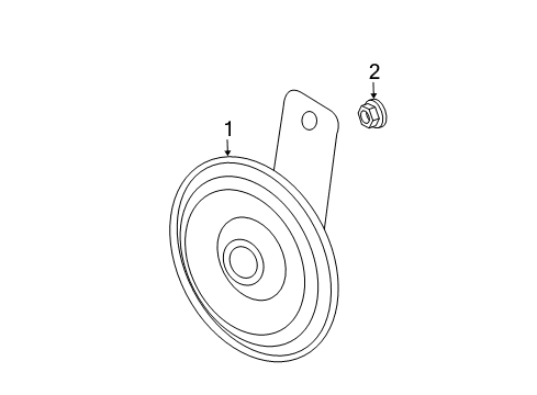 2013 Nissan Versa Horn Horn Assy-Electric High Diagram for 25610-EM30A