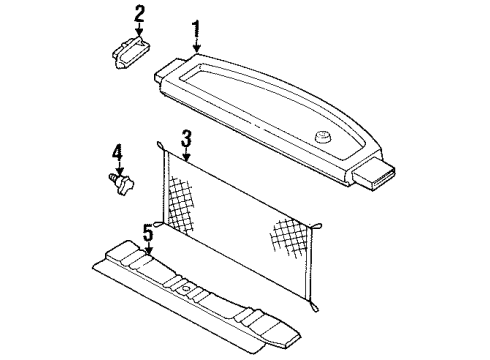 2001 Mercury Villager Interior Trim - Rear Body Jack Assembly Diagram for XF5Z-17080-AA