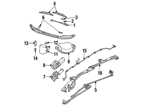1990 Buick Regal Wiper & Washer Components Container, Windshield Washer Solvent Diagram for 22102112