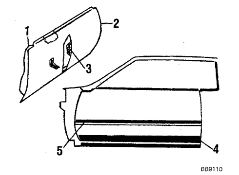 1984 Cadillac Eldorado Door & Components Weatherstrip, Front Side Door Diagram for 20107003