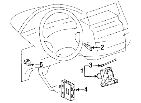 1996 Toyota Previa Cruise Control System Actuator Diagram for 88002-28080