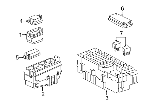 2016 Honda HR-V Fuse & Relay Cover, Relay Block (Upper) (3P) Diagram for 38182-TF0-003