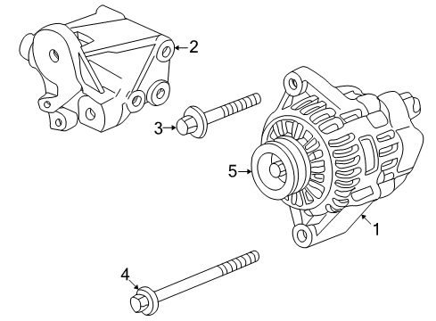 2009 Honda S2000 Alternator Bolt, Special Flange (10X45) Diagram for 90032-PCX-000