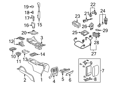 2006 Pontiac GTO Door & Components Boot, Manual Transmission Control Lever Diagram for 92149099