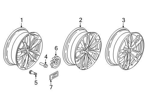 2018 BMW X3 Wheels Light Alloy Disc Wheel Reflexsilber Diagram for 36116877325