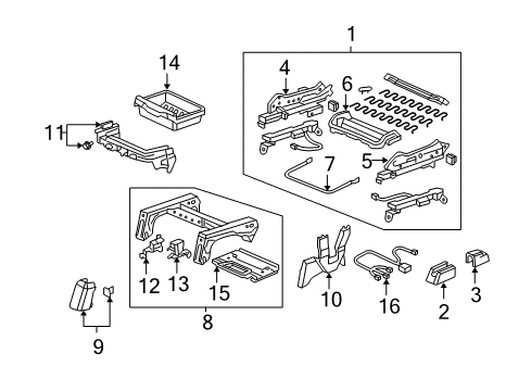 2007 Honda Odyssey Tracks & Components Cord, R. FR. Seat (Assistant Heater) Diagram for 81311-SHJ-A42