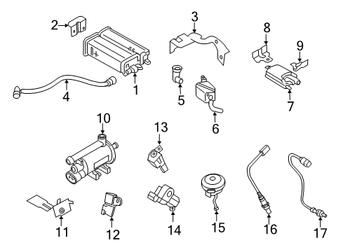 2013 Hyundai Elantra Coupe Emission Components Canister Assembly-Fuel Diagram for 31420-1D650