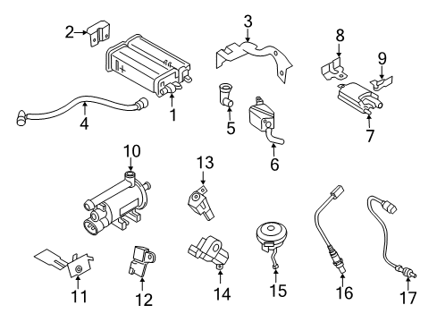 2013 Hyundai Elantra Coupe Emission Components Hose Assembly-Front Vapor Front Diagram for 313433X400