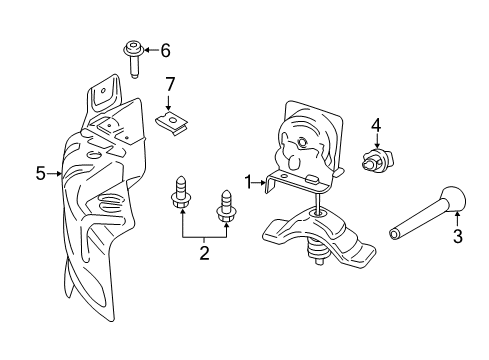 2019 Ford F-150 Carrier & Components - Spare Tire Spare Carrier Diagram for JL3Z-1A131-B