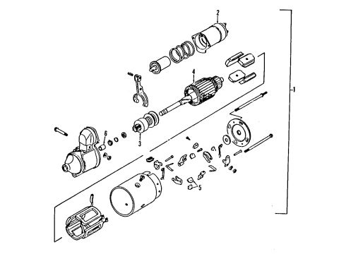 1992 GMC C2500 Suburban Starter Drive, Starter Diagram for 10470757