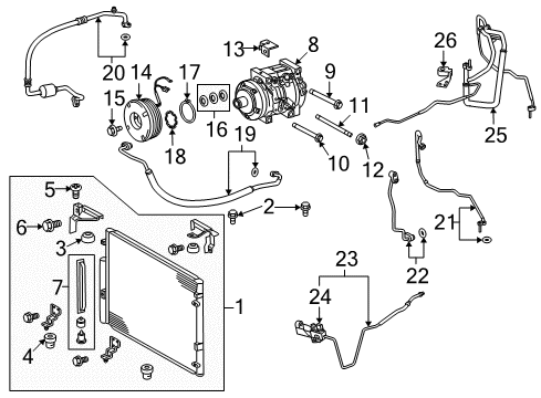 2021 Toyota Land Cruiser Air Conditioner Valve Assembly Diagram for 88690-60280