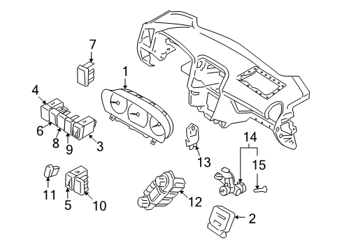2008 Hyundai Sonata Cluster & Switches, Instrument Panel Cluster Assembly-Instrument(Mph) Diagram for 94001-0A111
