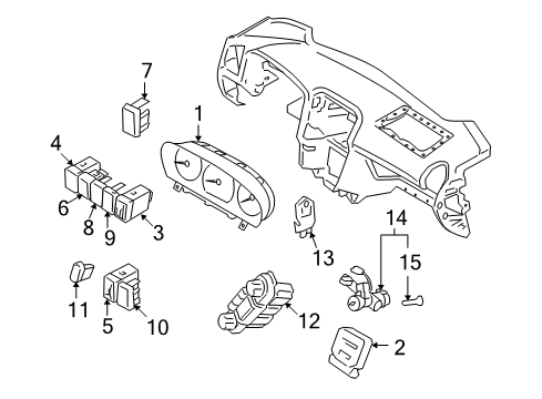 2006 Hyundai Sonata Instruments & Gauges Cluster Assembly-Instrument(Mph) Diagram for 94001-0A220