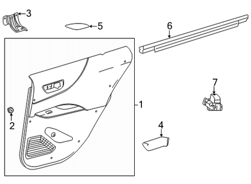 2021 Toyota Venza Rear Door Belt Weatherstrip Diagram for 68173-48080