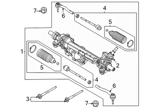 2021 Ford Bronco Steering Column & Wheel, Steering Gear & Linkage Boot Kit Diagram for EB3Z-3332-A