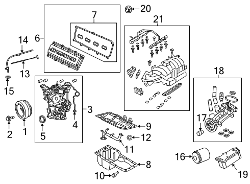 2020 Ram 2500 Filters Engine Oil Indicator Diagram for 53021322AG