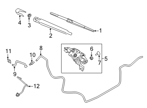 2021 Hyundai Santa Fe Wipers Connector-Windshield Washer Diagram for 98516-A9000