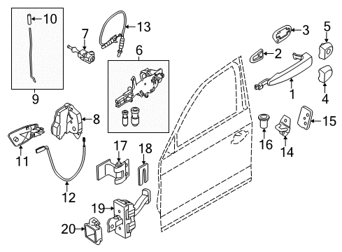 2012 BMW 128i Door & Components Cover, Lock Cylinder Primed, Left Diagram for 51217161415