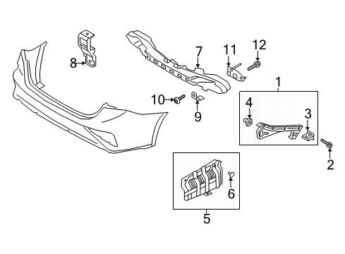 2019 Kia Forte Rear Bumper Bracket-Assembly Rr BPR Diagram for 86652M7000