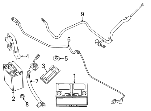 2017 Dodge Durango Battery Electrical Battery Negative Cable Diagram for 68148556AC