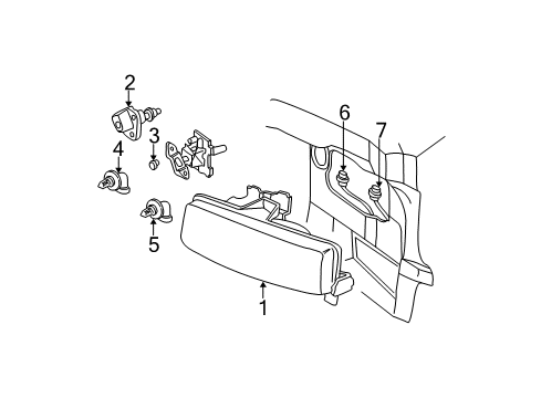 1996 Chevrolet P30 Headlamps HARNESS, Chassis Wiring Diagram for 12196209