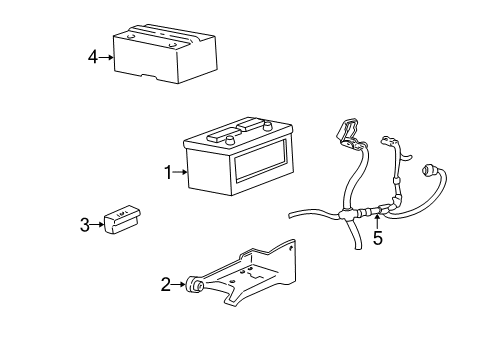 2005 Ford Explorer Sport Trac Battery Battery Tray Diagram for F77Z-10732-AA