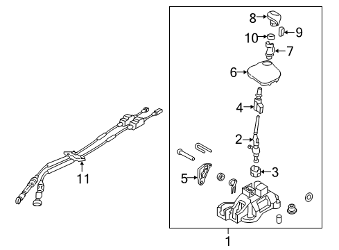 2019 Hyundai Elantra Center Console Boot Assembly-Shift Lever Diagram for 84632-F2000-4X
