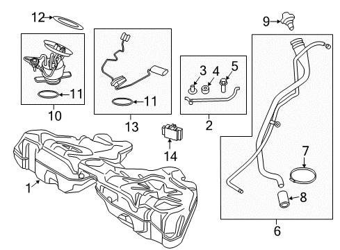 2011 BMW 528i Fuel Supply Fuel Pump Diagram for 16117260644