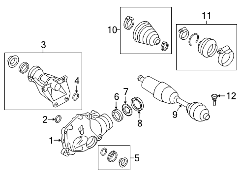 2021 BMW 330e Carrier & Front Axles EXCHANGE OUTPUT SHAFT RIGHT Diagram for 31608485716