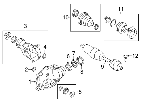 2021 BMW 330e Carrier & Front Axles EXCHANGE OUTPUT SHAFT LEFT F Diagram for 31608485717
