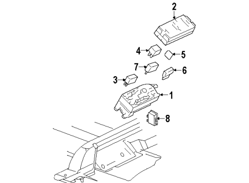 2002 Oldsmobile Aurora Chassis Electrical - Fog Lamps Block, Body Wiring Harness Junction Diagram for 88953295