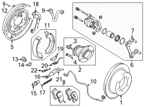 2015 Mitsubishi Lancer Rear Brakes Cylinder-Brake Wheel Cylinder Diagram for MB134975
