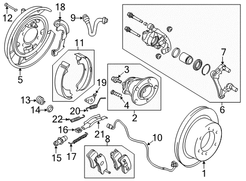 2009 Mitsubishi Lancer Parking Brake Spring Diagram for MB520465