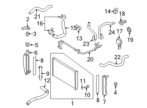 2006 Toyota Corolla Radiator & Components Heater Hose Diagram for 87245-1E161