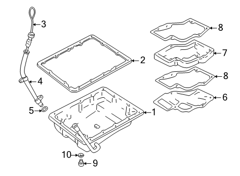 2002 Chevrolet Tracker Transmission Transmission Pan Diagram for 91172417